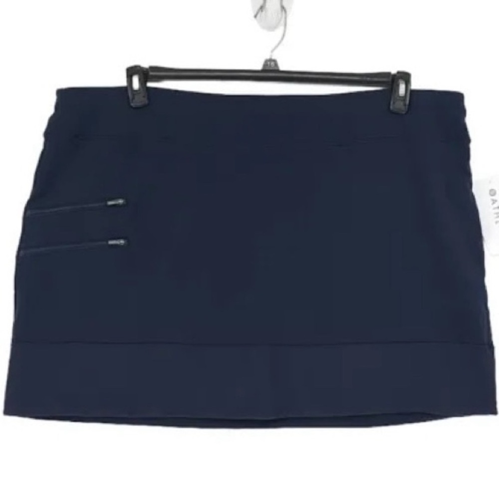 Athleta Dark Blue Mini Skirt with Button Details - Picture 2 of 5